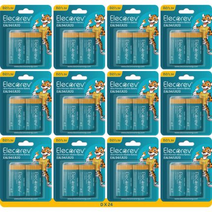 Elecorev Alkaline D Battery EAL94(Pack of 24)